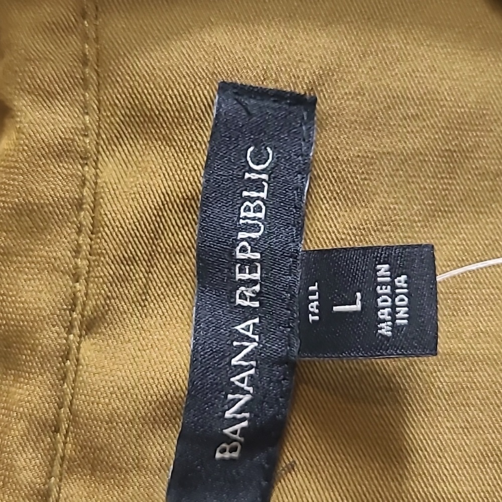 Banana Republic Ravina Maxi Shirt Dress Casual , Work Earthy Mustard L - Picture 7 of 14